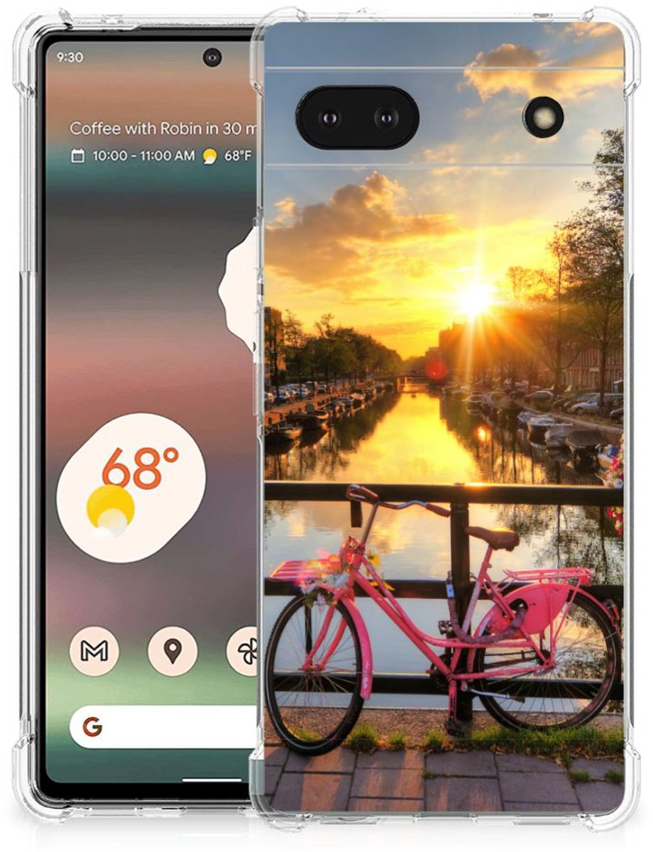 Google Pixel 6A Telefoonhoesje met valbescherming Amsterdamse Grachten