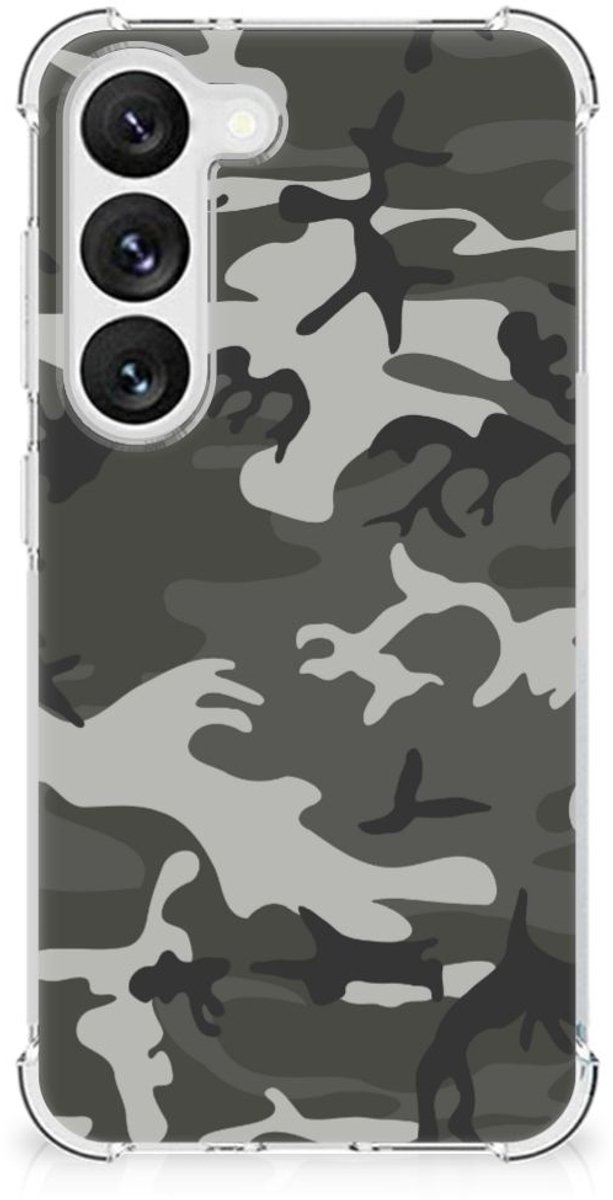 Samsung Galaxy S23 Doorzichtige Silicone Hoesje Army Light