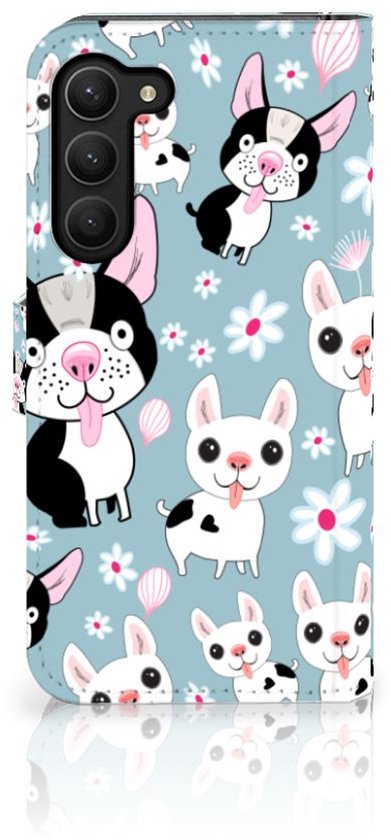 Tenphone Etui Coque pour Samsung Galaxy S23 Plus Portefeuille Chiens