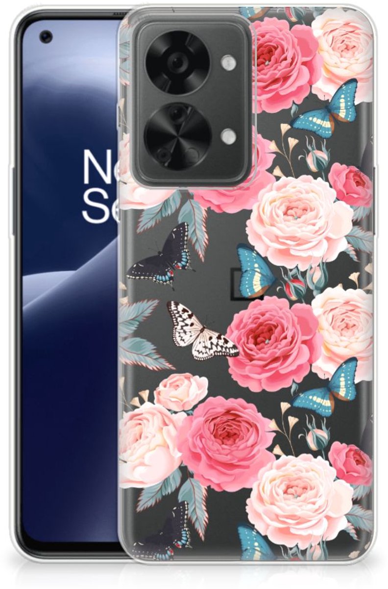 OnePlus Nord 2T TPU Case Butterfly Roses