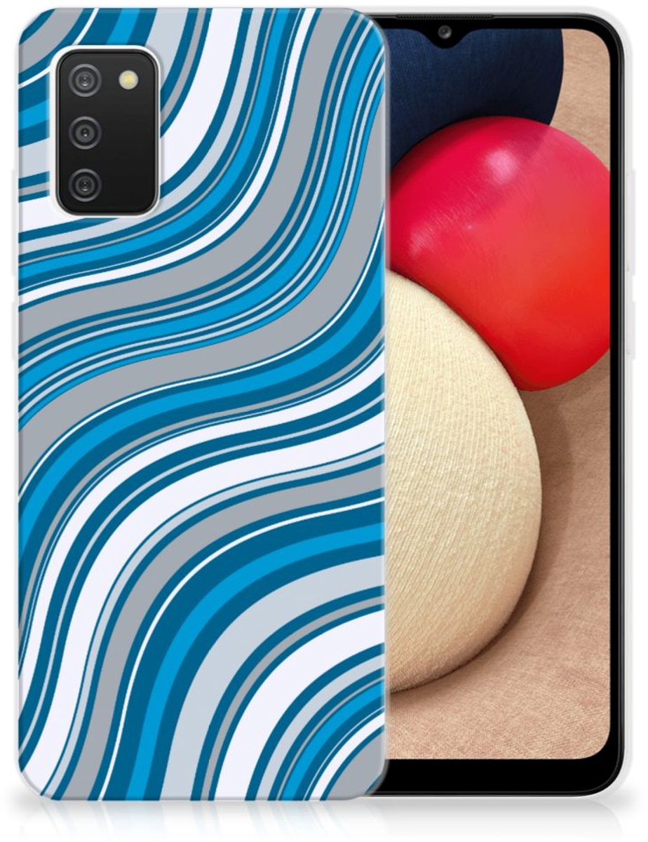 Samsung Galaxy A02s TPU bumper Waves Blue