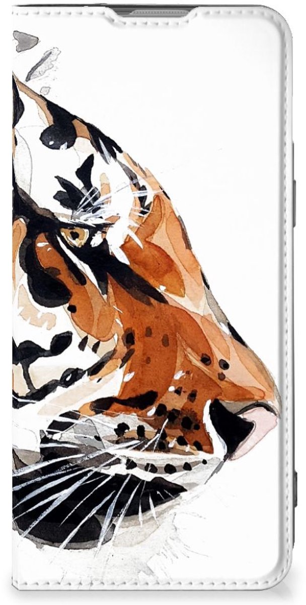 Bookcase OnePlus Nord 2T Watercolor Tiger