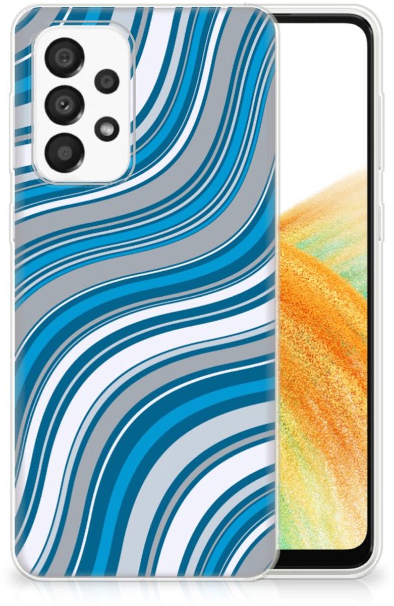 Samsung Galaxy A33 5G TPU bumper Waves Blue