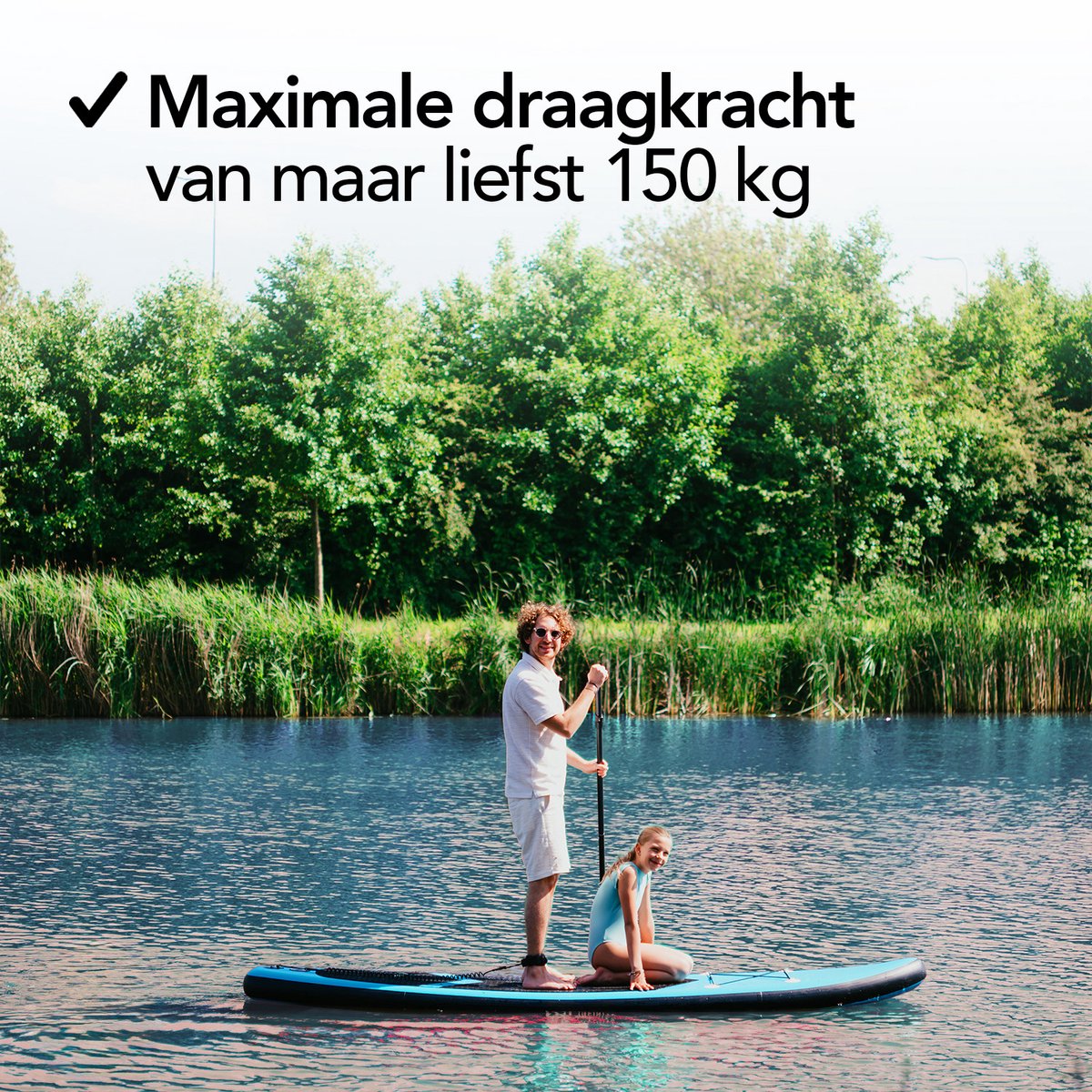 Brixy SUP Board - Opblaasbaar Paddle Board - Complete Set - 320 cm - Max. 150 kg - Turquoise – foto 4