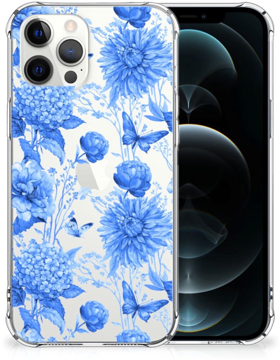 Case voor iPhone 12 Pro Max Flowers Blue