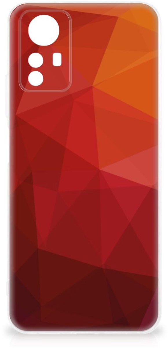 TPU Hoesje voor Xiaomi Redmi Note 12S Polygon Red