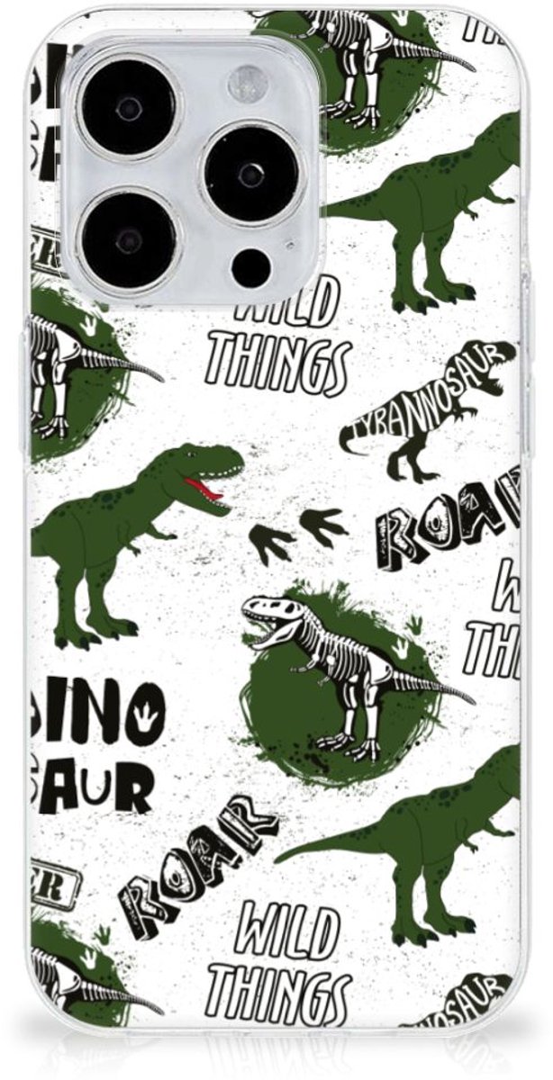 TPU Hoesje voor iPhone 15 Pro Max Dinosaurus