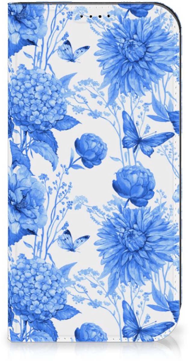 Smart Cover voor iPhone 15 Pro Max Flowers Blue