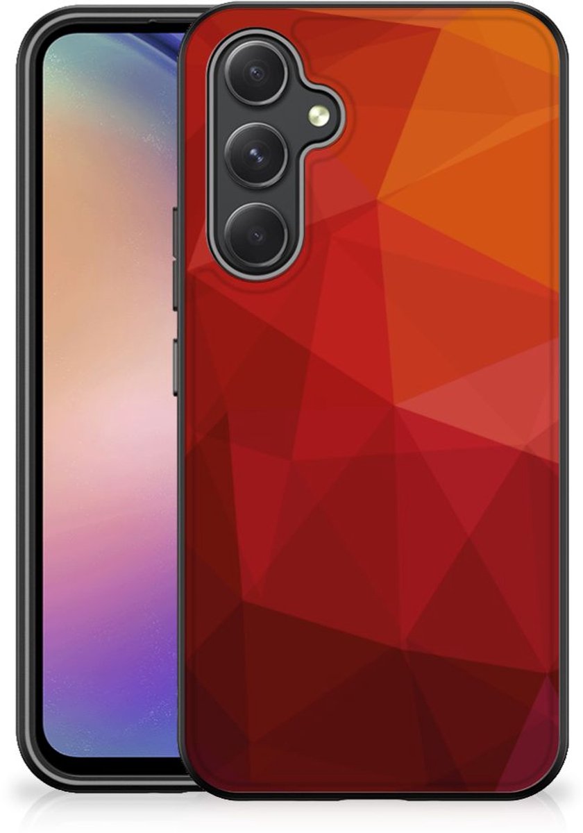 Backcover voor Samsung Galaxy A54 Polygon Red