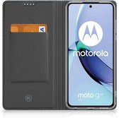 Étui portefeuille en Wood Blue Motorola Moto G84