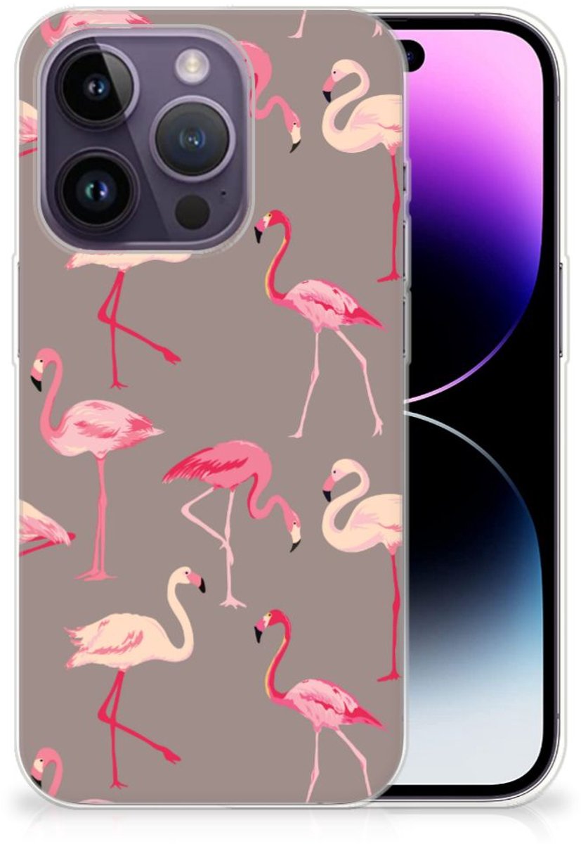 Apple iPhone 14 Pro TPU Hoesje Flamingo