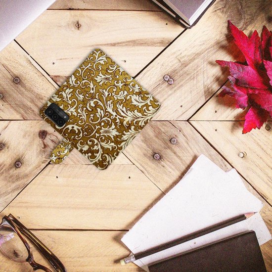 Coque de téléphone OPPO A54 5G | A74 5G | Bookcase A93 5G Or Baroque