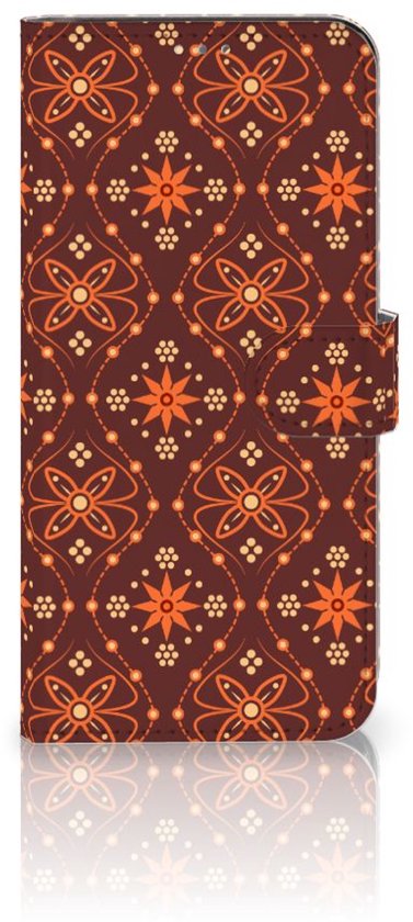 Etui pour téléphone OPPO A15 Etui portefeuille Batik Marron