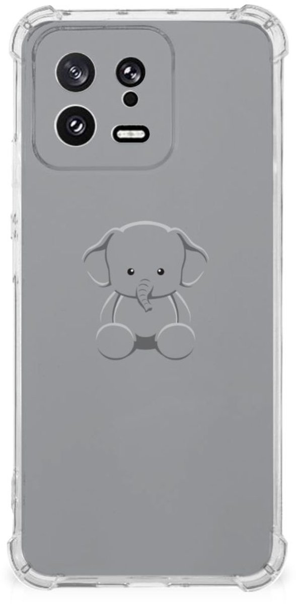 Xiaomi 13 Stevig Bumper Hoesje Grijs Baby Olifant
