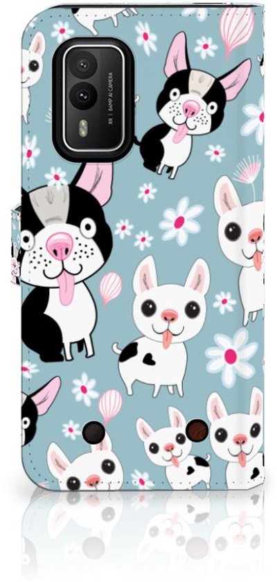 Tenphone Etui Coque pour Nokia XR21 Portefeuille Chiens