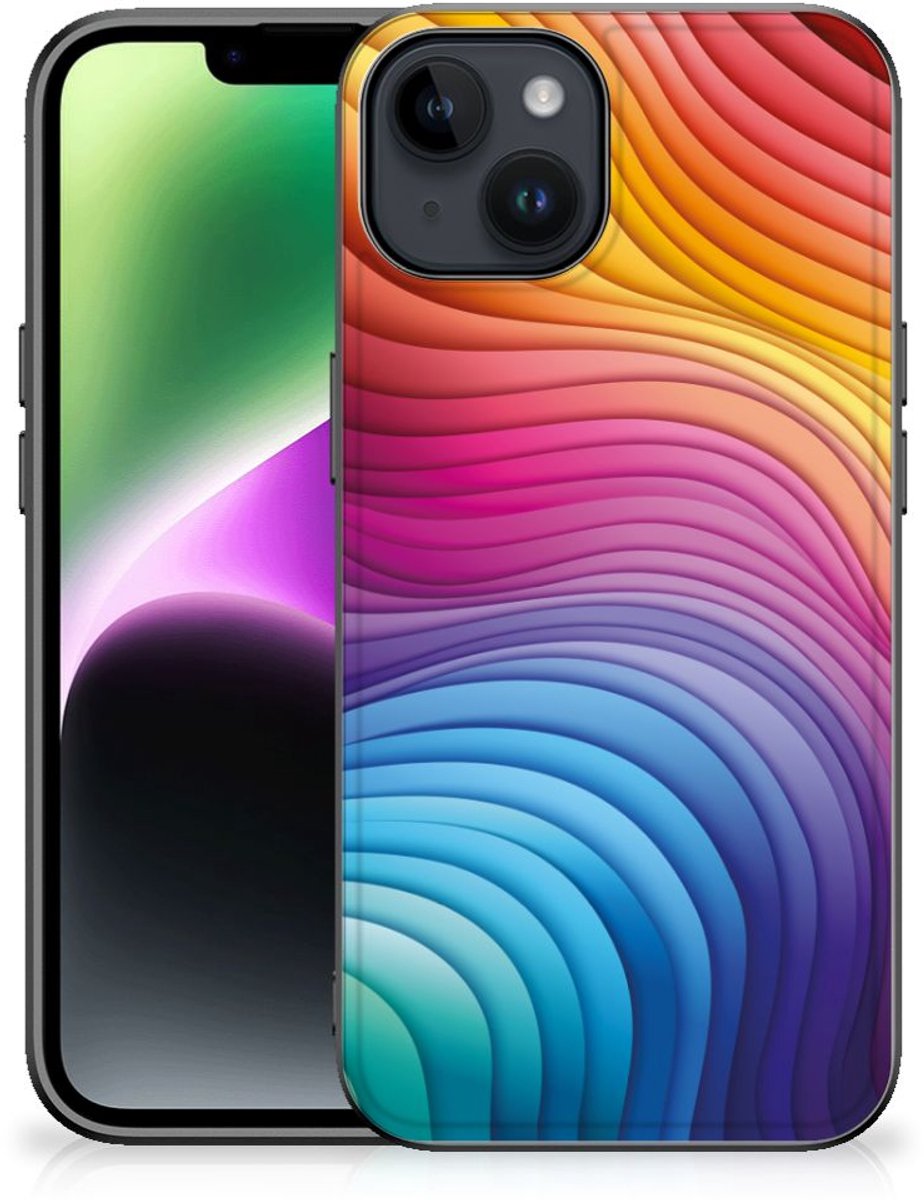 Backcover voor iPhone 15 Regenboog