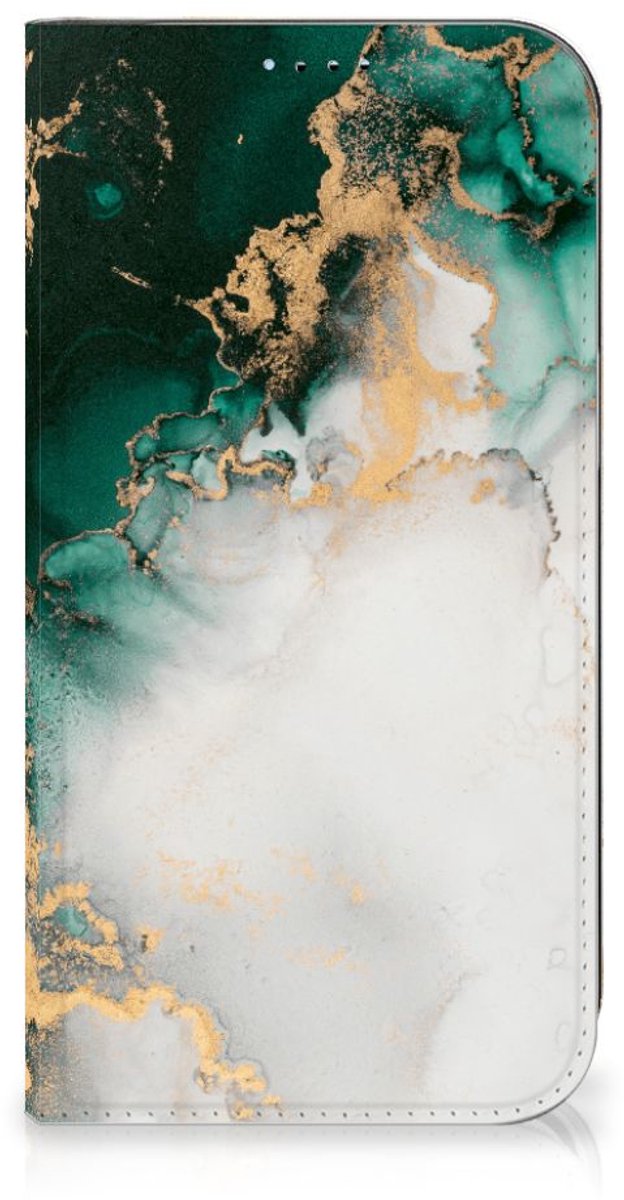 Standcase voor iPhone 15 Marmer Groen
