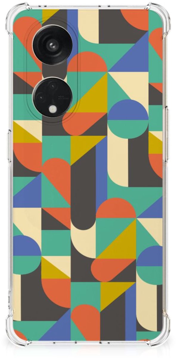 OPPO Reno8 T 5G Doorzichtige Silicone Hoesje Funky Retro