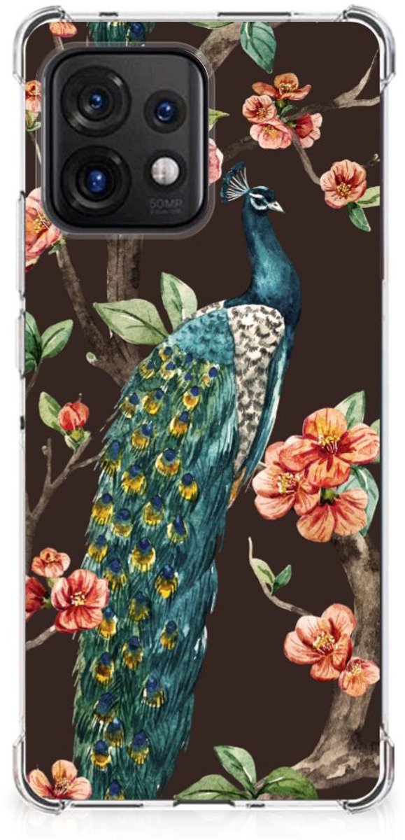 Motorola Edge 40 Pro Case Anti-shock Pauw met Bloemen