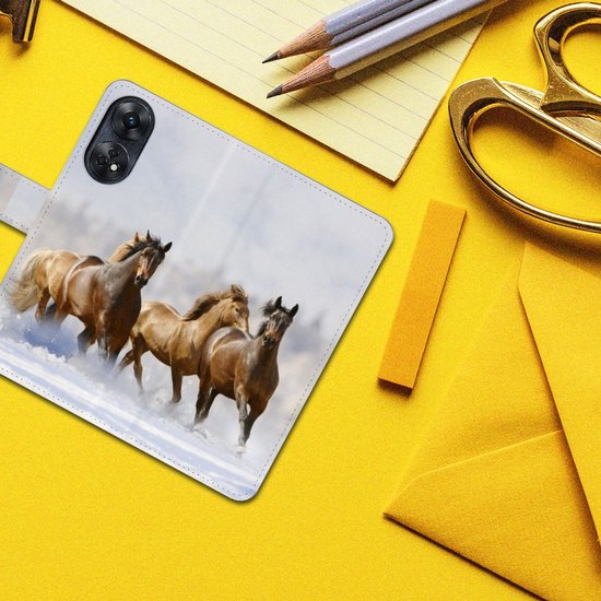 Portefeuille OPPO Reno8 T 4G Coque Smartphone Chevaux