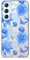 TPU Case voor Samsung Galaxy S23 FE Flowers Blue
