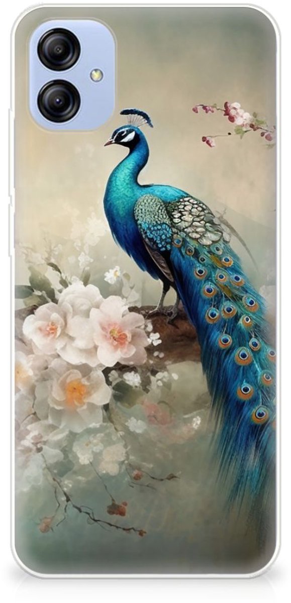 TPU Hoesje voor Samsung Galaxy A04e Vintage Pauwen