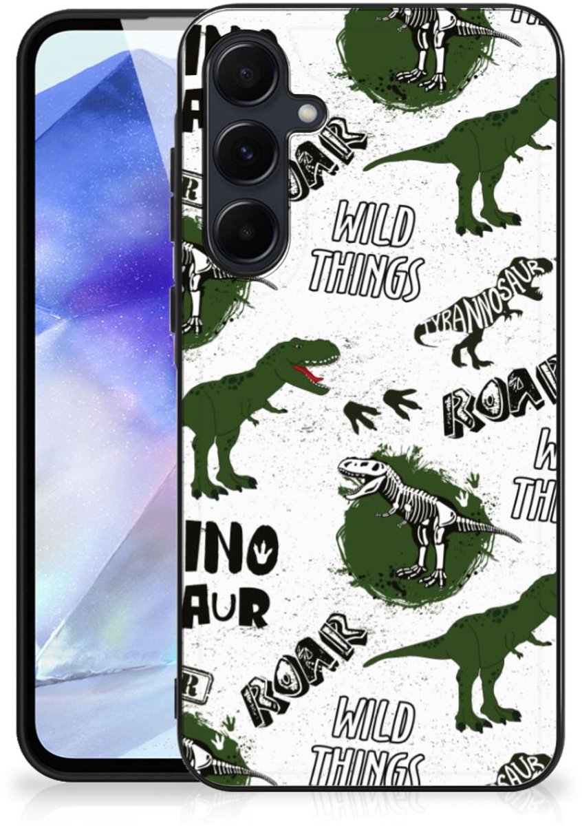 Back Cover voor Dierenprint Telefoonhoesje voor Samsung Galaxy A55 Dinosaurus
