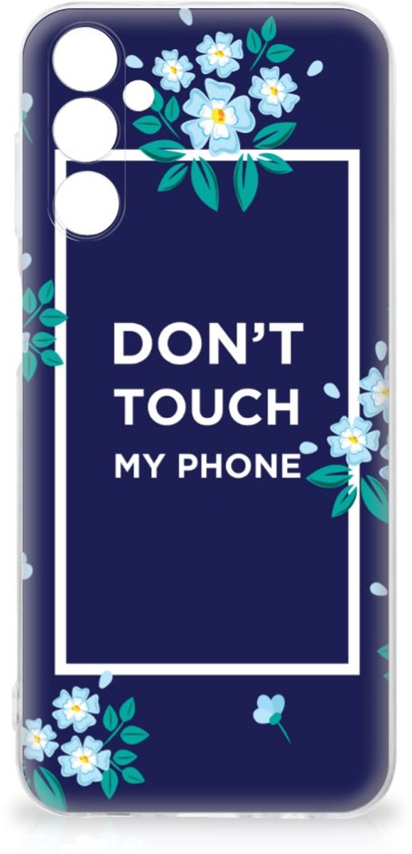 Samsung Galaxy M14 Silicone-hoesje Flowers Blue DTMP