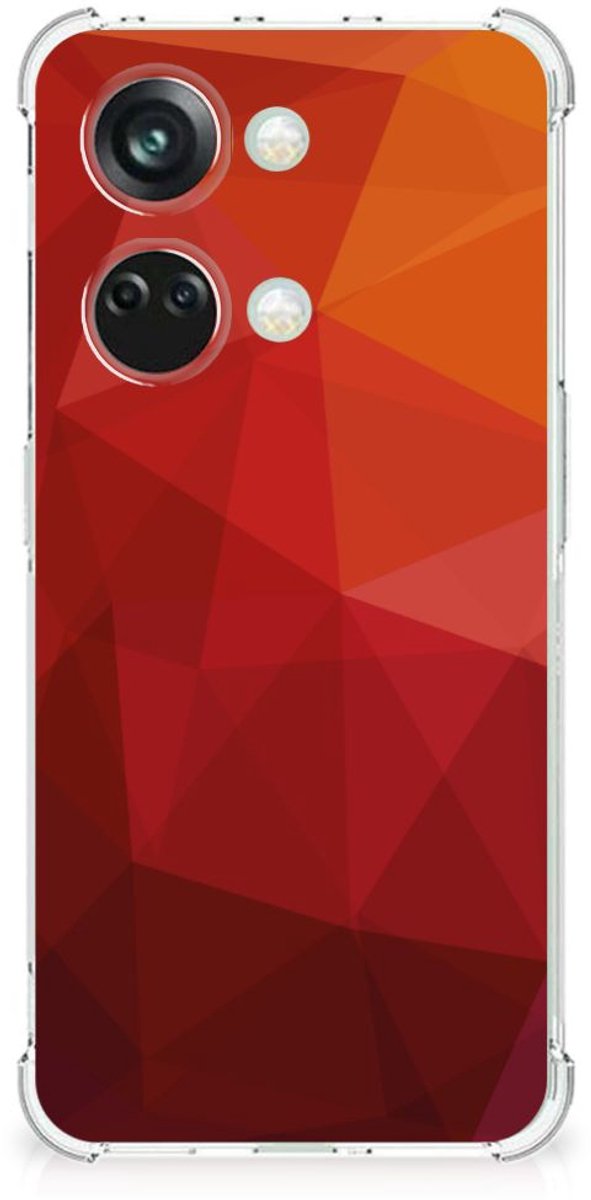 TPU Case Anti-Shock voor Shockproof Case voor OnePlus Nord 3 Polygon Red