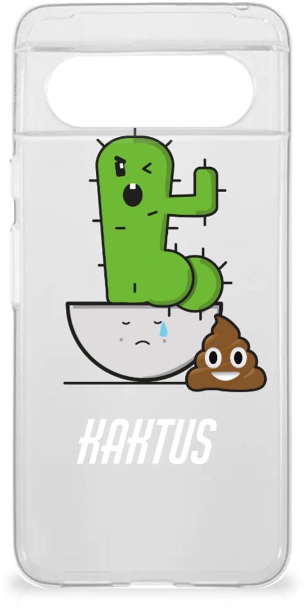 Google Pixel 8 Telefoonhoesje met Naam Cactus Poo