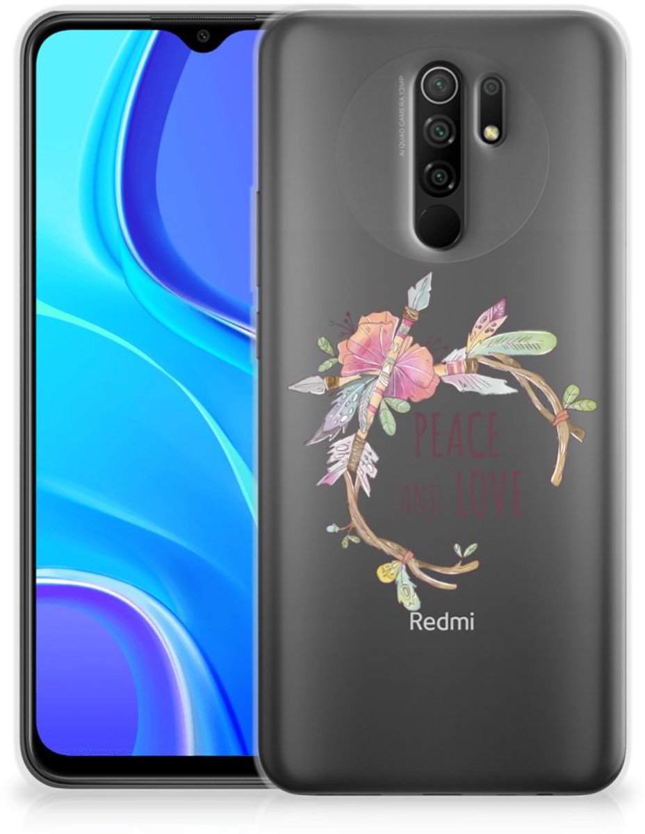 Xiaomi Redmi 9 Telefoonhoesje met Naam Boho Text