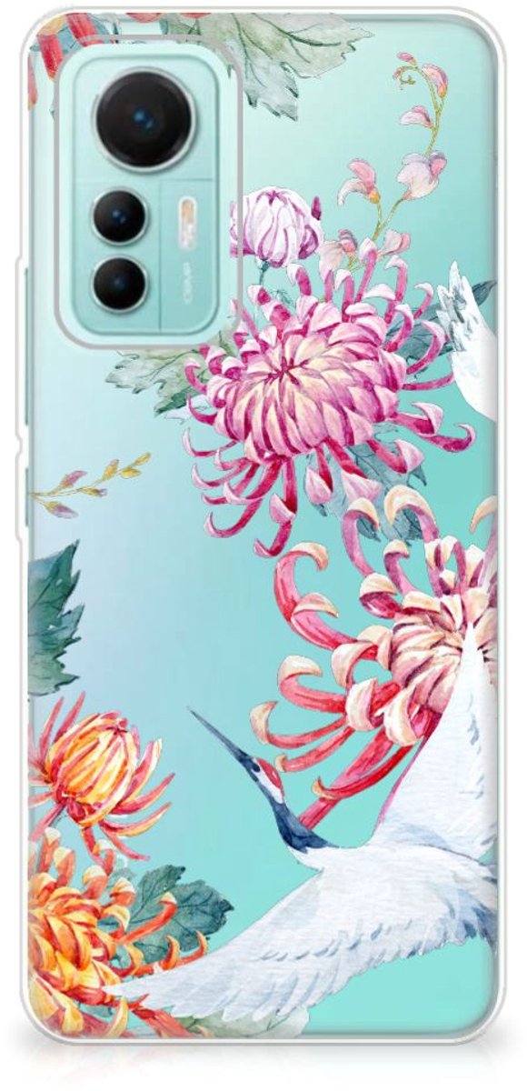 Xiaomi 12 Lite TPU Hoesje Bird Flowers