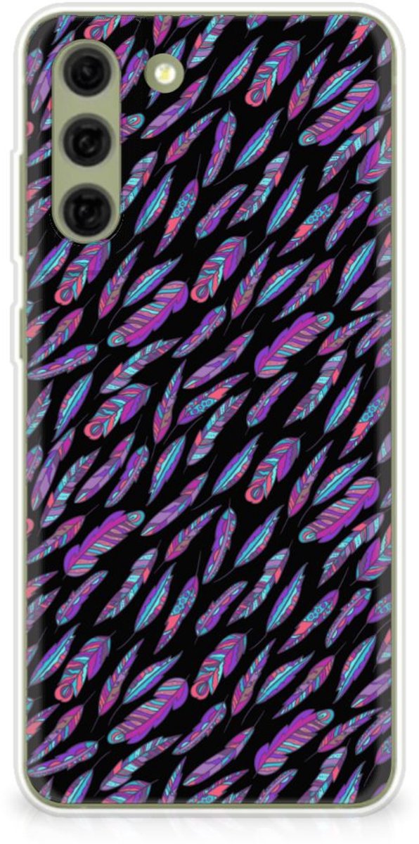 TPU Hoesje voor Samsung Galaxy S21FE TPU bumper Feathers Color
