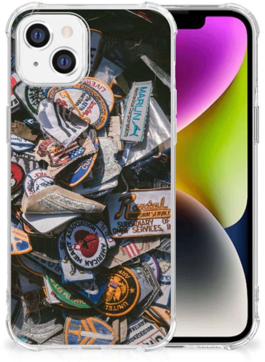 iPhone 14 Anti-shock Hoesje met foto Badges