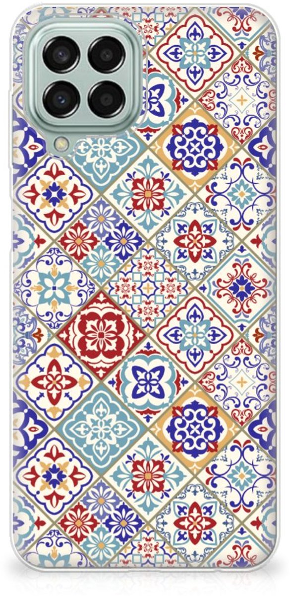 Samsung Galaxy M33 TPU Siliconen Hoesje Tiles Color