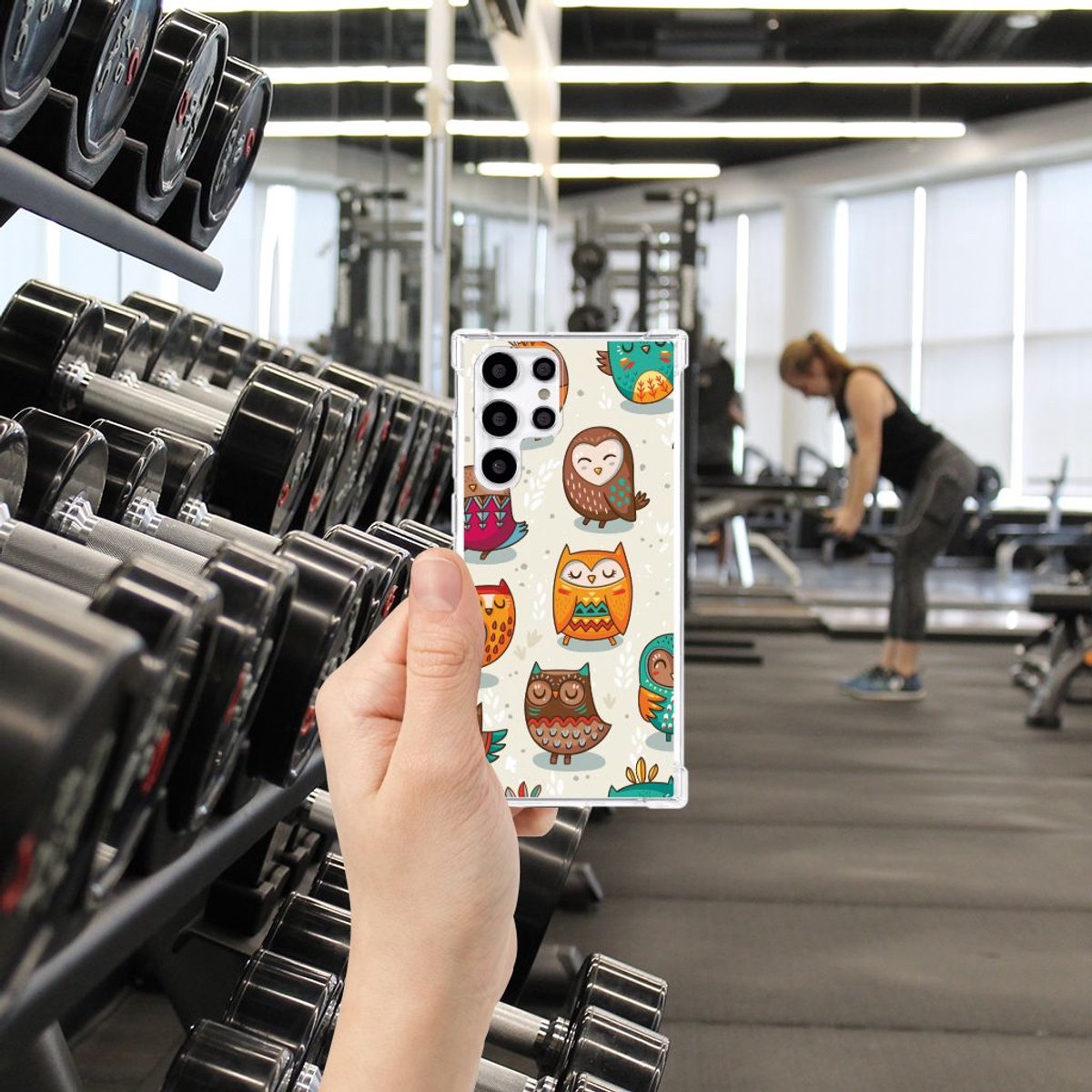 Samsung Galaxy S22 Ultra Case Anti-shock Vrolijke Uilen