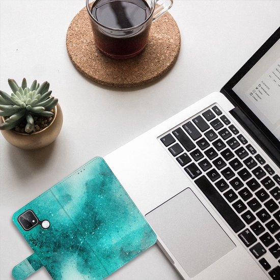 Coque pour téléphone portable OPPO A15 Coque photo peinture Blue