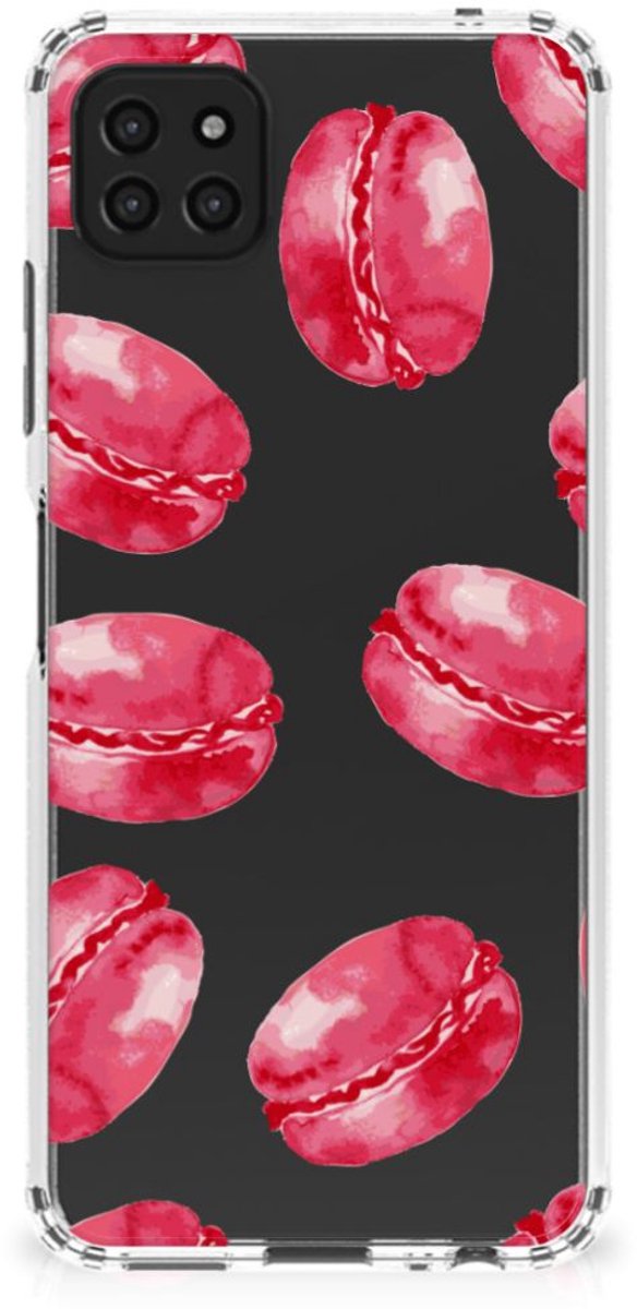 Back Cover voor Samsung Galaxy A22 5G Beschermhoes Pink Macarons