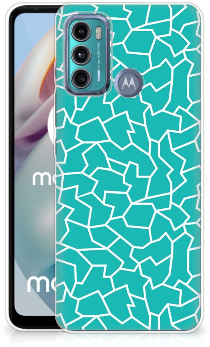 Motorola Moto G60 Hoesje maken Cracks Blue