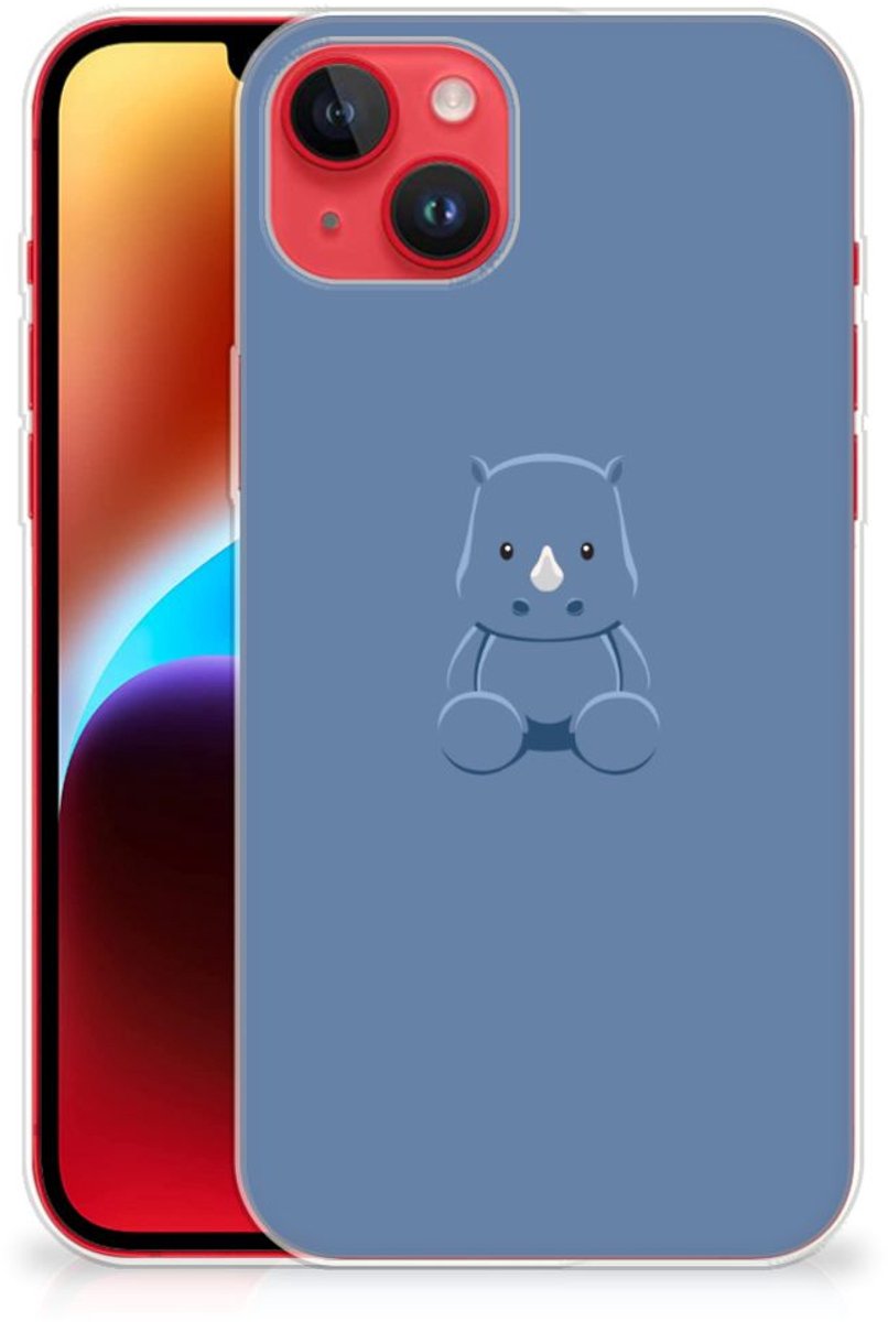 iPhone 14 Plus Telefoonhoesje met Naam Baby Rhino