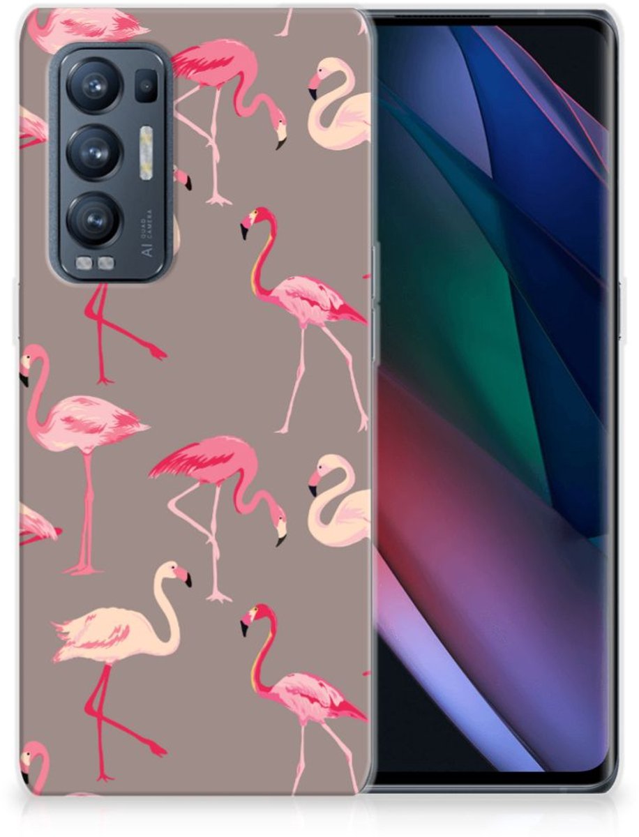 OPPO Find X3 Neo TPU Hoesje Flamingo