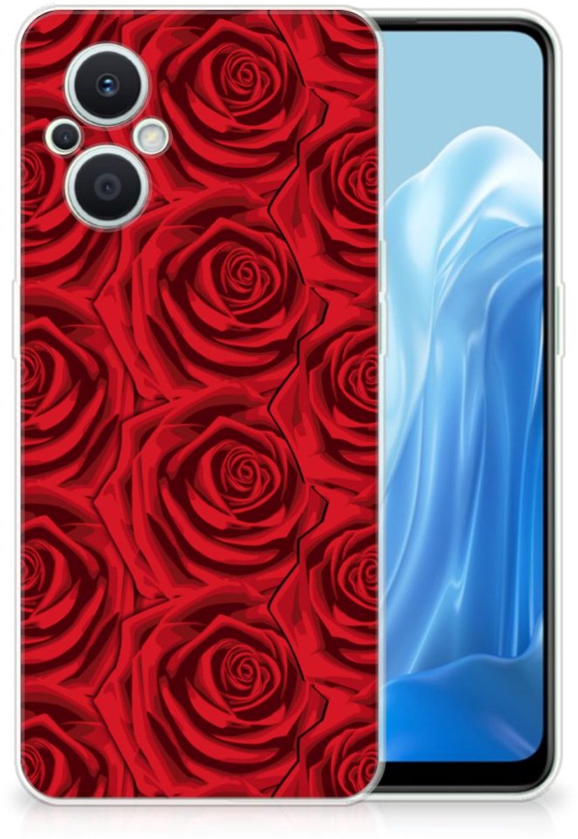 OPPO Reno8 Lite TPU Case Red Roses