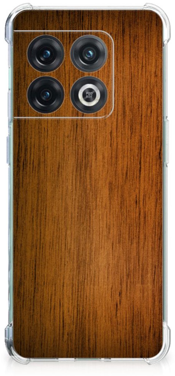 OnePlus 10 Pro Stevig Telefoonhoesje Donker Hout