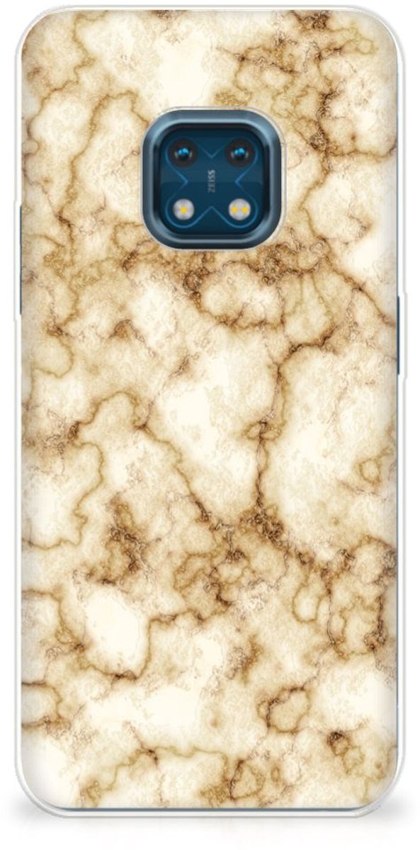 Nokia XR20 TPU Siliconen Hoesje Marmer Goud