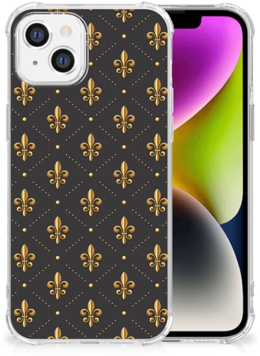 iPhone 14 Doorzichtige Silicone Hoesje Franse Lelie