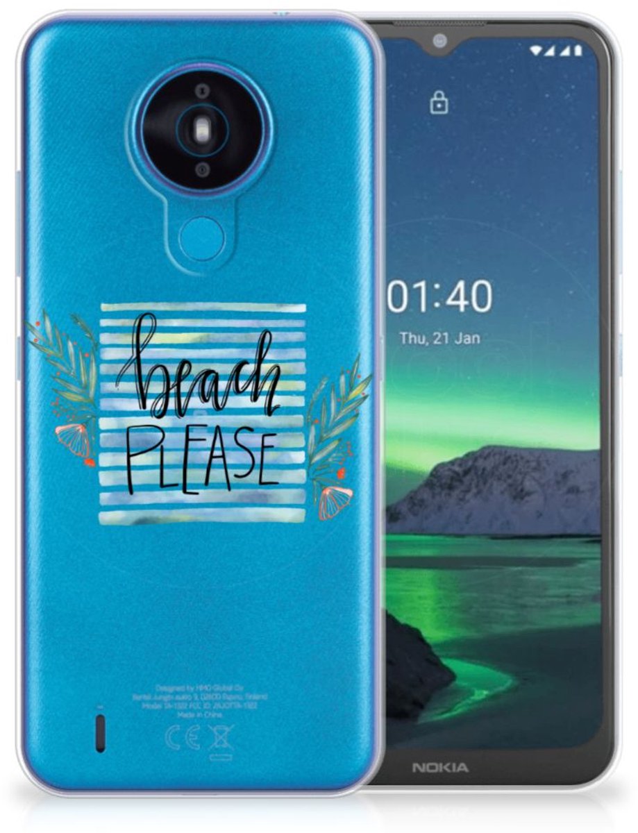 Nokia 1.4 Telefoonhoesje met Naam Boho Beach