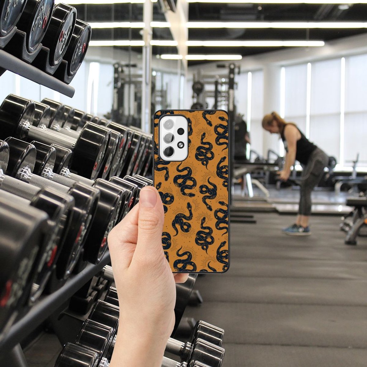 Dierenprint Telefoonhoesje voor Samsung Galaxy A73 Snakes