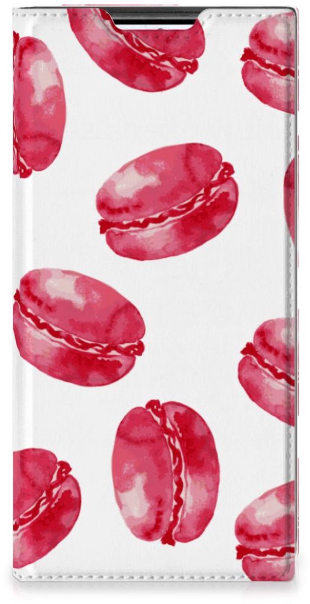 Book Case voor Samsung Galaxy S22 Ultra Flip Style Cover Pink Macarons