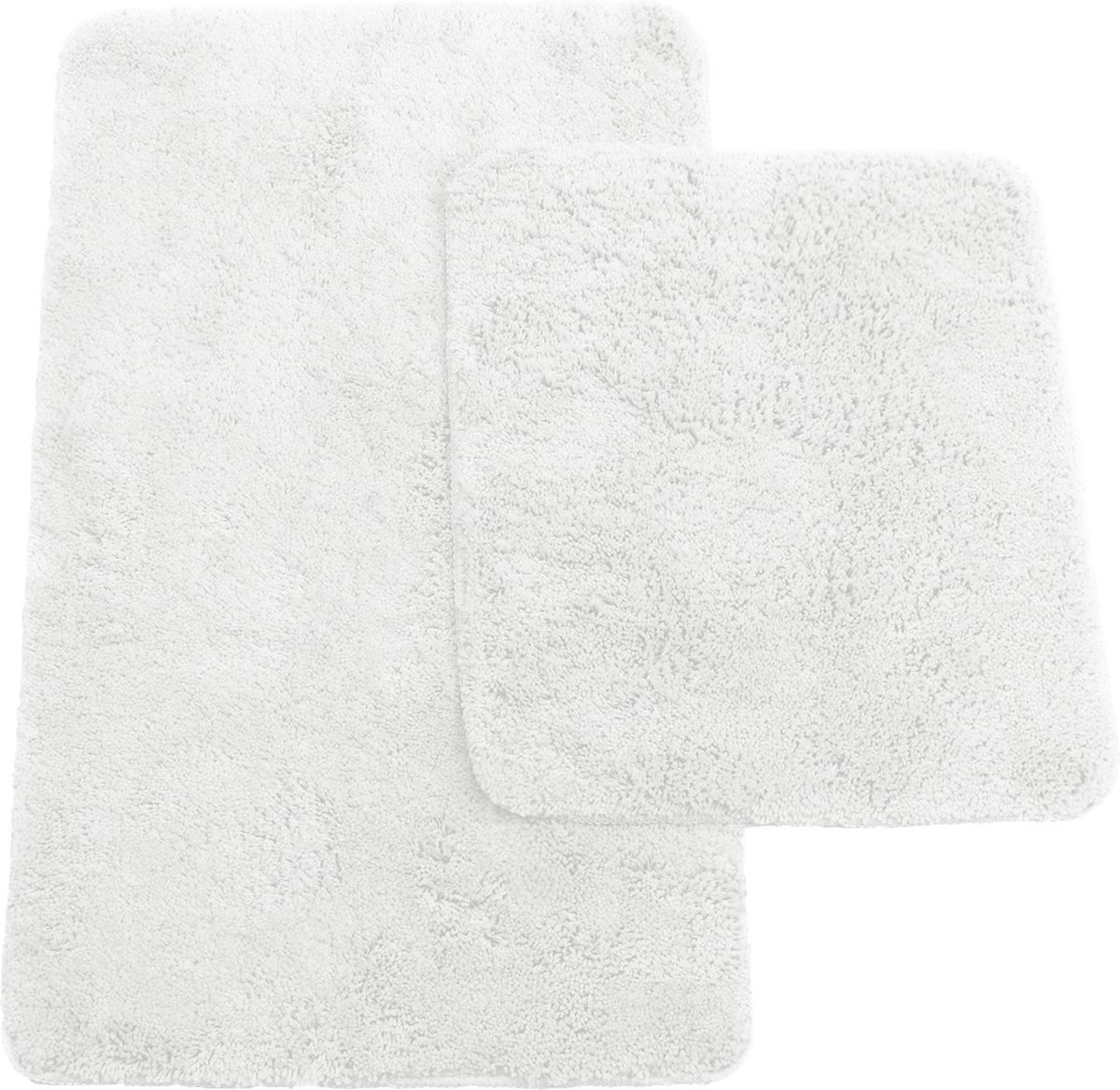 La'Moussawi ® Zachte en Luxe Badmatten Set van 2 met Antislip Achterkant in Wit