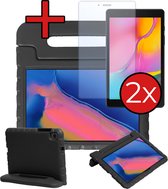 Coque pour enfants compatible avec Samsung Galaxy Tab A 8.0 (2019) - Coque Kinder - Protection pour enfants avec 2 films de protection d'écran - Coque pour Samsung Galaxy Tab A 8.0 (2019 ) - Zwart